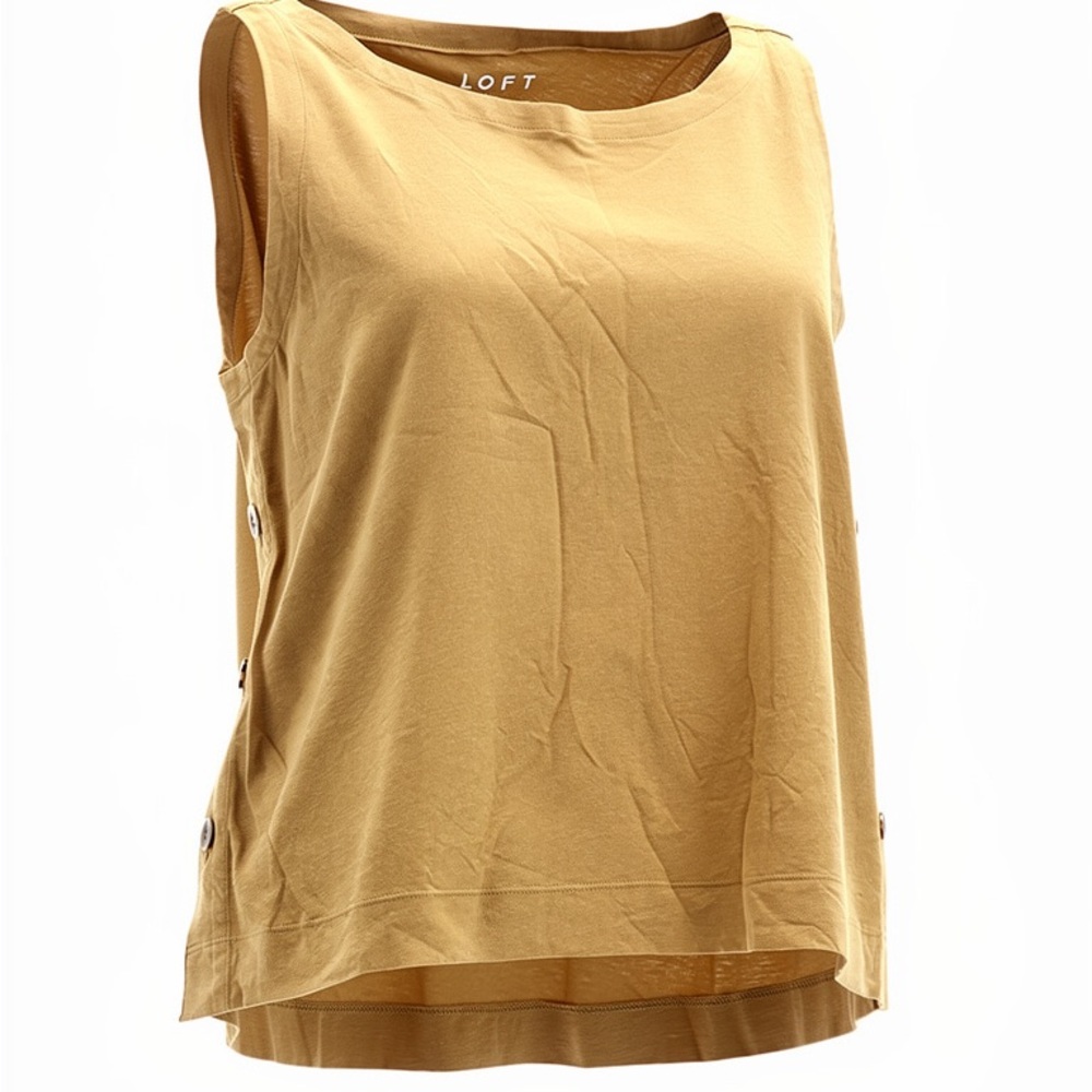 LOFT Women's Sleeveless Top With Side Buttons